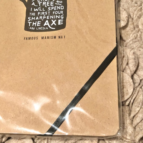 Lined Hardcover Journal Notebook MANISM Abe Lincoln Quote - Picture 3 of 9